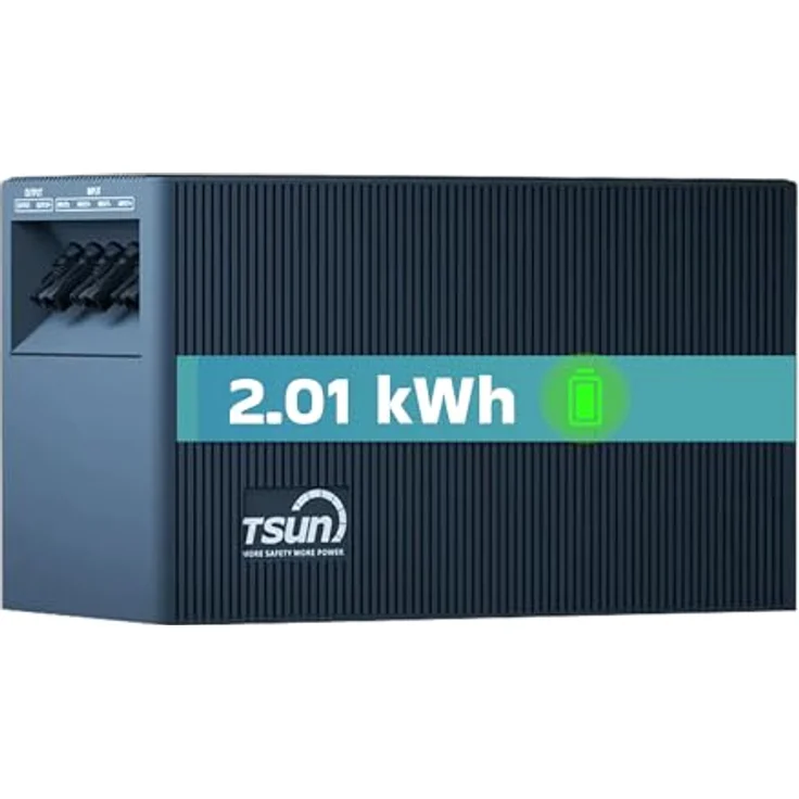 SUNNIVA TSUN SolarCan TSOL-DCU2000Lite 2 kWh DC Solarspeicher mit LiFePO4 Technologie, IP65, 2400 W PV Eingang, für Balkon, Dach & Haus – Bild 2