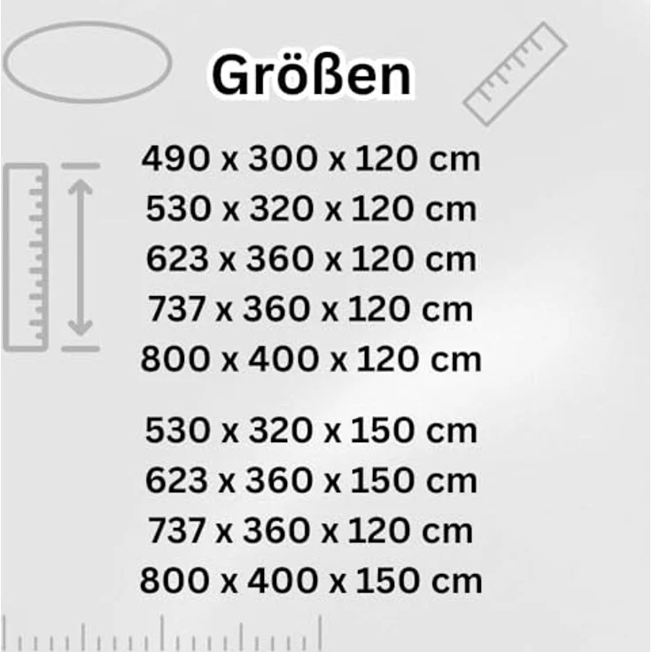 SAXONICA Poolfolie Ovalpool 623 x 360 x 120 cm I SonaLiner I 0,8 mm I blau – Bild 6