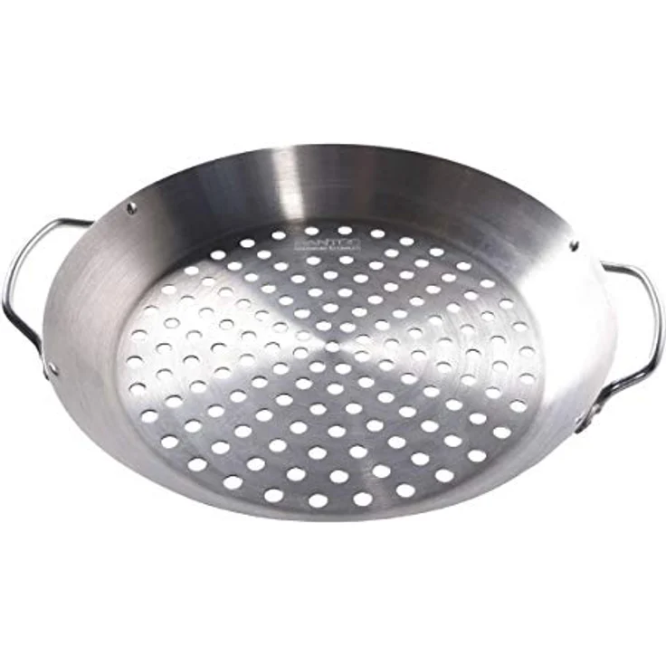 SANTOS Geflügelhalter Hähnchenbräter Gemüsekorb Edelstahl 3-teilig, Ø 30 cm – Bild 8
