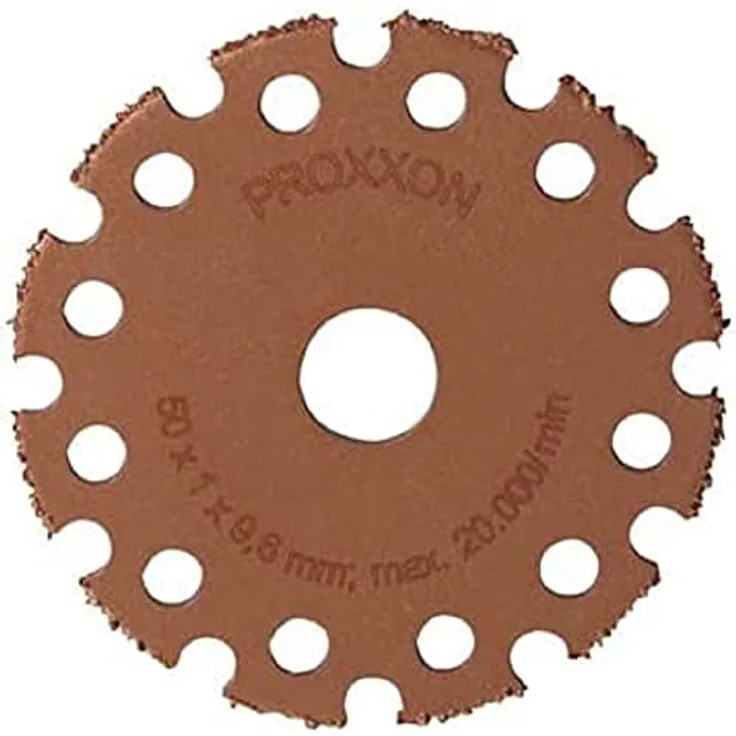 Proxxon Wolfram-Karbid-Trennscheibe (ø 50 mm, zum Trennen von Holz + Fugenmörtel, 1 Stück) 28556