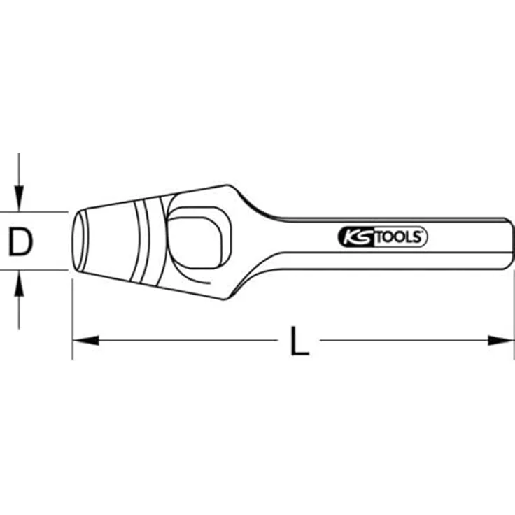 KS Tools 129.2011 Henkel-Locheisen, geschmiedet, 11mm, poliert geschliffen – Bild 2
