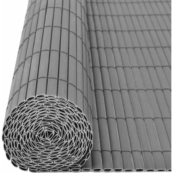 vidaXL Gartenzaun Grau 150 x 300 cm, robuster PVC-Zaun für vielfältige Anwendungen und moderne Gestaltung – Bild 2