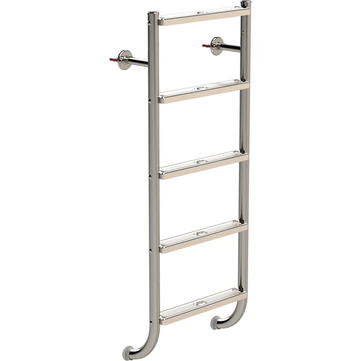 Eichenwald Poolleiter Modell 04 Tina, Edelstahl V4A, 5-stufig, gleitsichere Stufen, Flanschmontage