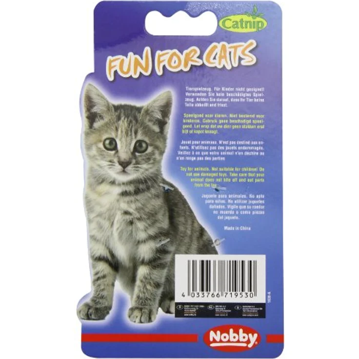 Nobby Plüsch Maus mit Federn, mit Catnip, 5 cm, 1 Packung (1 x 2 Stück) – Bild 2