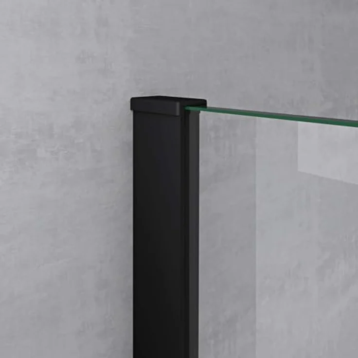 Mai & Mai Duschkabine Rav64, Eckdusche 80x100cm mit 6mm ESG-Sicherheitsglas, Schwarz, inkl. NANO-Beschichtung und Handtuchhaken – Bild 3
