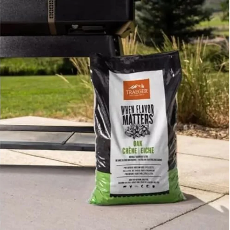 Traeger Oak Pellets, 9 kg Beutel, 100% natürlich, mildes nussiges Aroma für Rindfleisch und Fisch – Bild 3