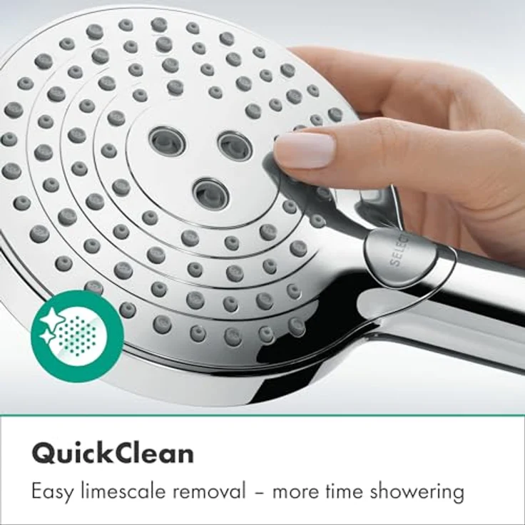 hansgrohe Raindance Select S 120 PowderRain Green, Duschbrause mit 3 Strahlarten, 125 mm Durchmesser, 5.70 l/min – Bild 3