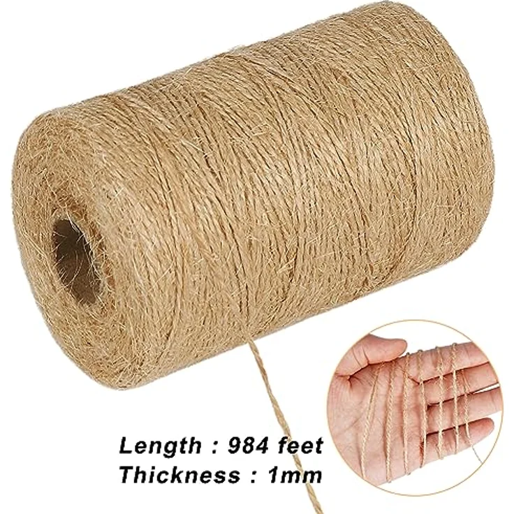 Vivifying 300m Jute-Schnur, braun, 1mm Durchmesser, ideal für Garten, Bilder, Pflanzen und Basteln – Bild 2
