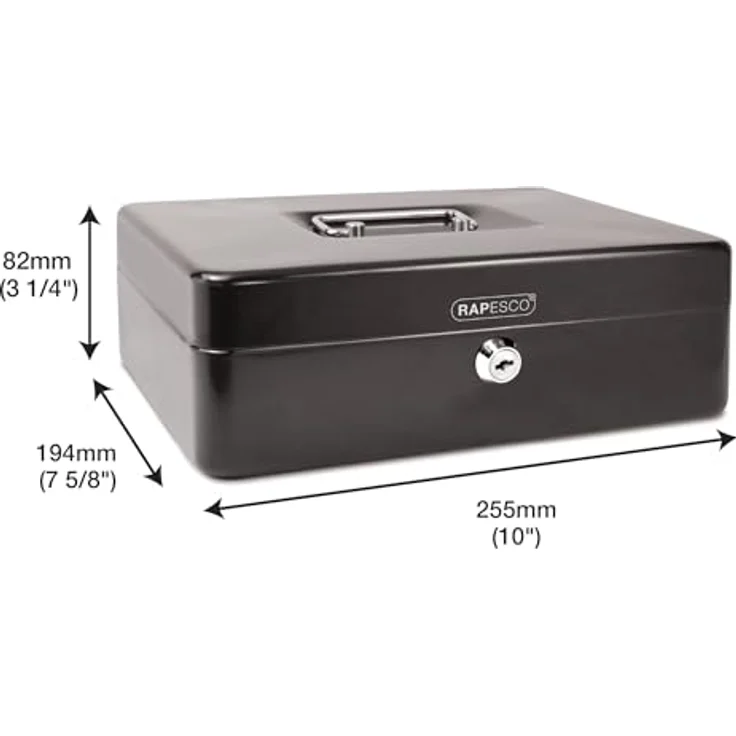 RAPESCO Geldkassette, Breite: 250 mm, schwarz – Bild 3