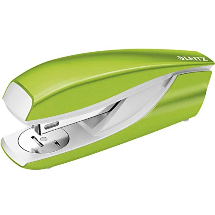 Leitz Heftgerät, 30 Blatt Tacker mit 200 Heftklammern, Hefter aus Metall mit Kunststoffelementen, WOW Serie, Grün, 55021054 – Bild 1