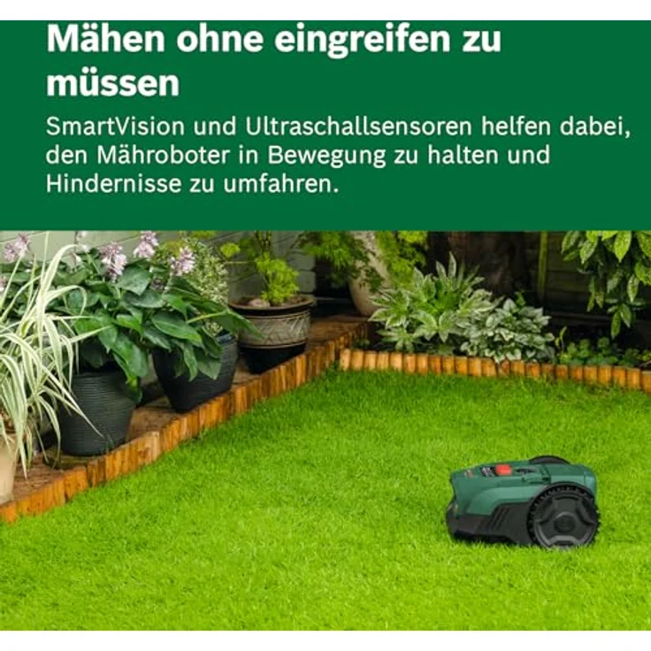 Bosch Mähroboter VisiMow 18V-100 Solo, intelligenter Rasenmäher für Flächen bis 100 m² mit SpotMow-Funktion und einstellbarer Schnitthöhe 20 mm - 60 mm – Bild 7