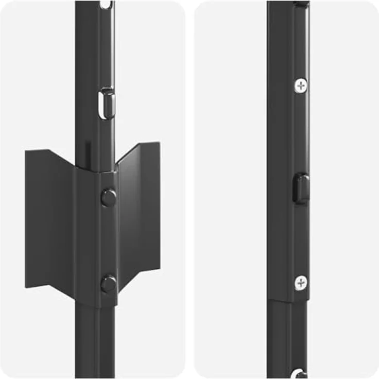 vidaXL U-Kanal Zaunpfosten, 10 Stück, grau, 100 cm, robustes Stahlmaterial für Außenbereich – Bild 5