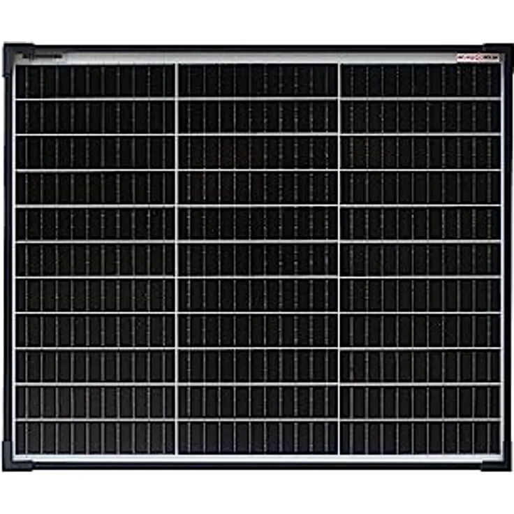 EnjoySolar monokristallines Solarmodul 50W 12V, 182 mm PERC-Zellen, schwarzer Rahmen, 0% MwSt, 25 Jahre Leistungsgarantie