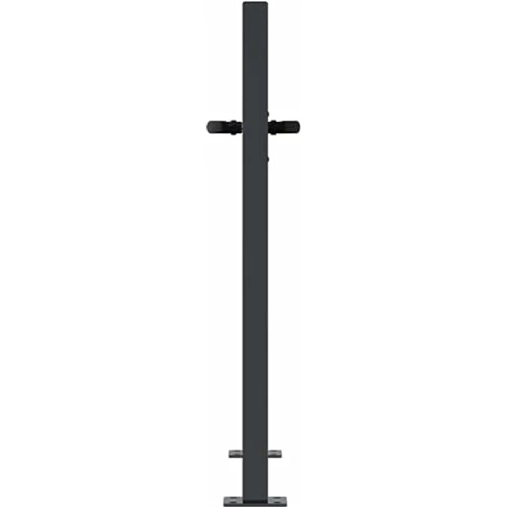 vidaXL Gartentor Anthrazit 105x80 cm Stahl Baum-Design Abschließbar Schlüssel – Bild 5