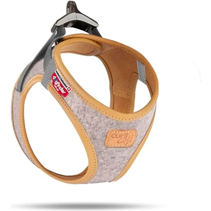 Curli Alpine curli Clasp Vest Harness, ergonomisches Hundegeschirr für kleine bis mittelgroße Hunde, Light Gray, Größe M