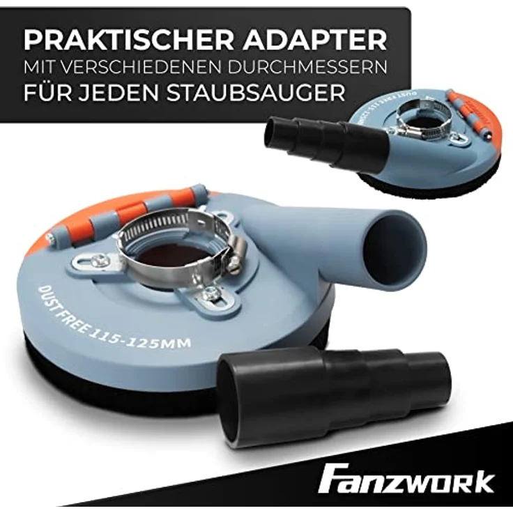 #7 FANZTOOL Absaughaube für Winkelschleifer 125mm + Diamantschleiftopf Premium - Preisvergleich – Bild 6