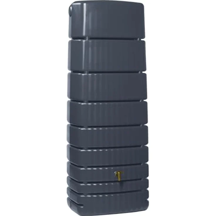 4rain Slim Wandtank 650 Liter Graphite Grey - Regentonne aus Recyclingkunststoff, UV-beständig, Made in Germany – Bild 2