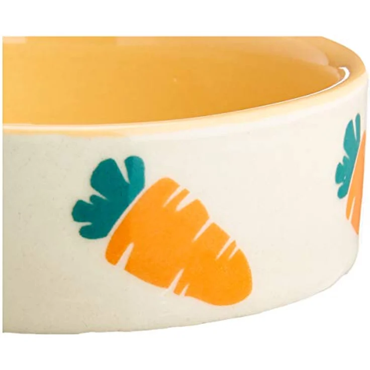 Nobby Nager Keramikschale "CARROT" beige / orange Ø7,5 x 2,5 cm, 1 Stück (1er Pack) – Bild 2