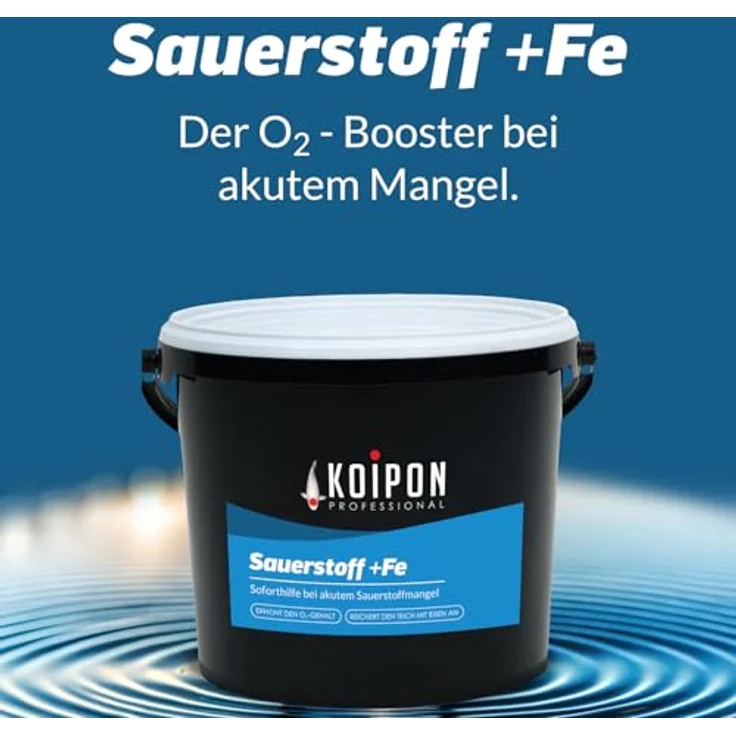 KOIPON Teichpflege KOIPON Sauerstoff +FE Aktivsauerstoff, Soforthilfe bei Sauerstoffmangel, Fischverträglich, Ganzjährig, Made in Germany – Bild 4