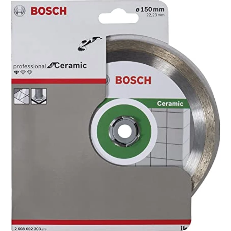 Bosch Professional Diamanttrennscheibe Standard für Ceramic, 150 x 22,23 x 1,6 x 7 mm, 1-er Pack, 2608602203 – Bild 2