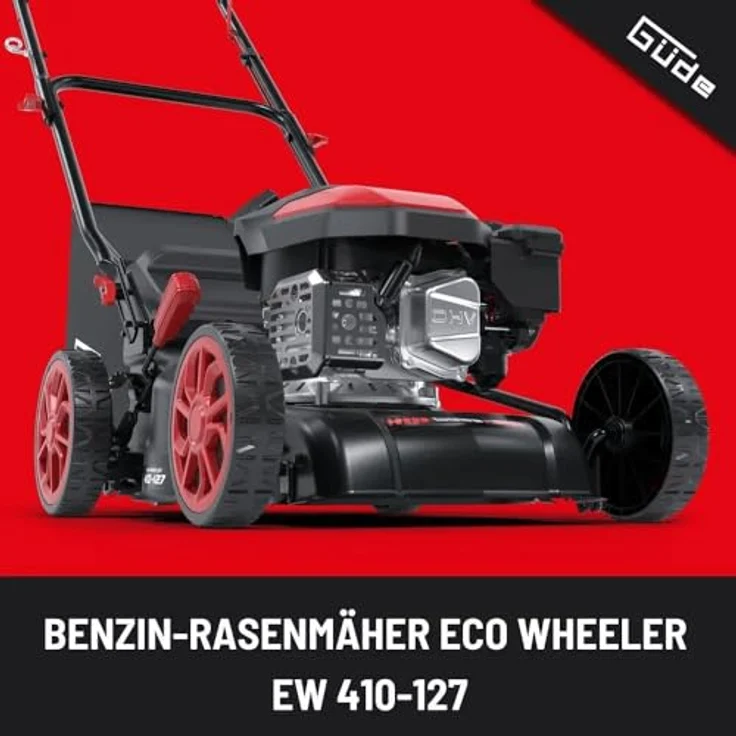 Güde Benzin-Rasenmäher Eco Wheeler EW 410-127, 41 cm Schnittbreite, 4-Takt-Motor, 45 l Fangkorb, zentral verstellbare Schnitthöhe – Bild 7