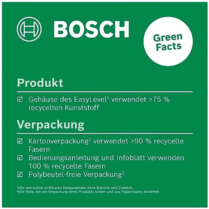 Bosch Home & Garden, Wasserwaage EasyLevel in Hosentaschenformat mit Laserprojektion, ± 0,5 mm/m Genauigkeit – Bild 3