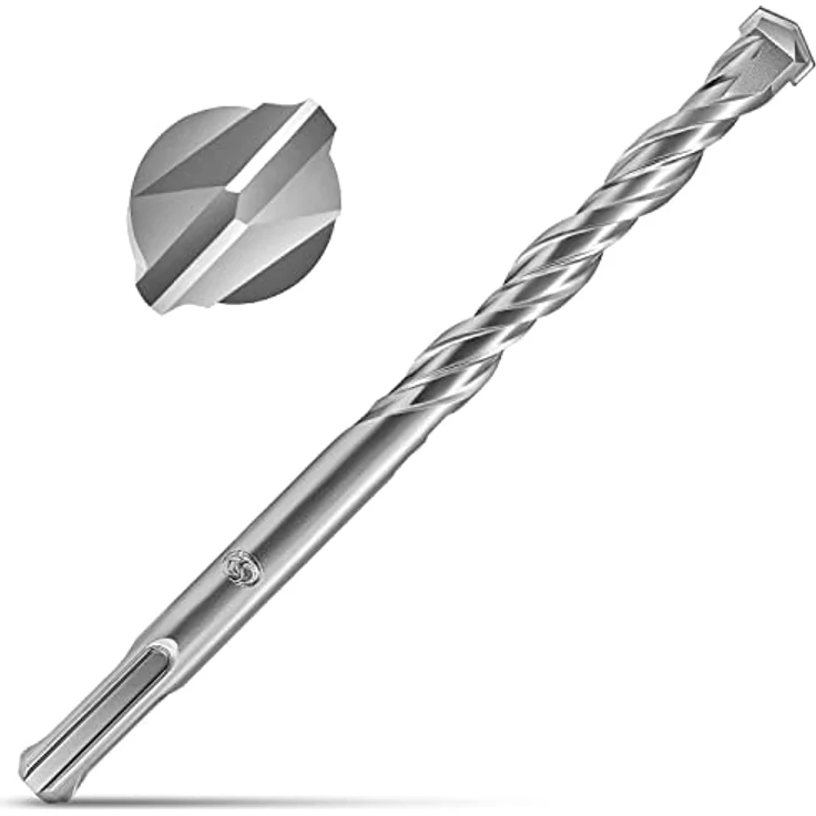 S&R Hammer-Bohrersatz 4-12mm, Beton-, Stein- und Granit-Bohrer mit Karbid-Hartmetall-Spitze und SDS-Plus Aufnahme für Mauerwerk und Ziegel – Bild 2