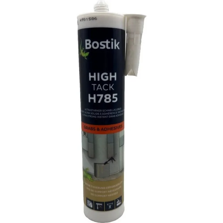 BOSTIK H785 HighTack, Montagekleber Extrem Stark mit hoher Anfangshaftung, 450g, weiss