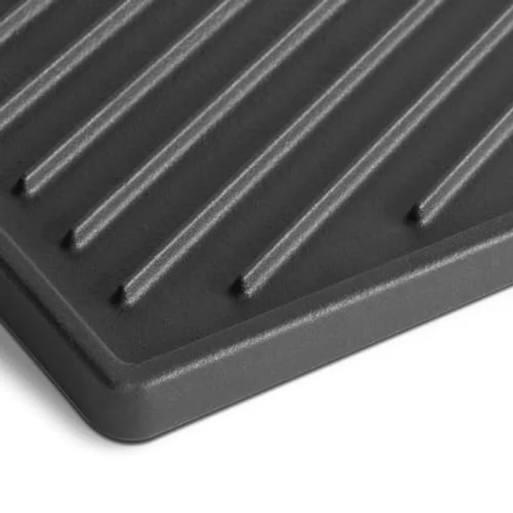 BURNHARD Grillplatte Gusseisen Wendeplatte EARL 43 x 19,8 x 2 cm, Plancha, beidseitig verwendbar, mit Emaille-Beschichtung – Bild 5