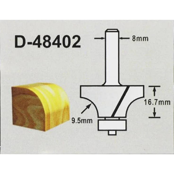 Makita Abrundfräser D-48402, 31,8 mm Ø, 8 mm Schaft, mit Kugellager, 60 mm Gesamtlänge – Bild 2