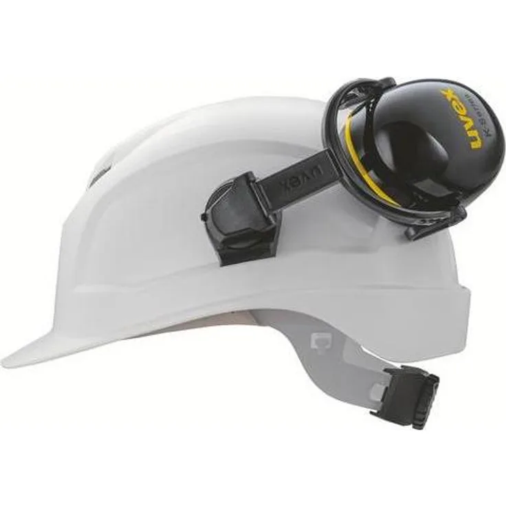 Uvex Safety Kapselgehörschutz K20H 2630220, dielektrisch, SNR 30 dB, schwarz/gelb, Größen L/M/S, mit Memory Foam Dichtkissen