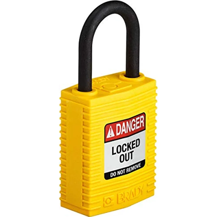 Brady SafeKey Nylon Lockout-Vorhängeschloss - kompakt Mit Nylon Bügel 25.00 mm Gelb KD - Verschiedenschließende Schlösser 6 Stück – Bild 4