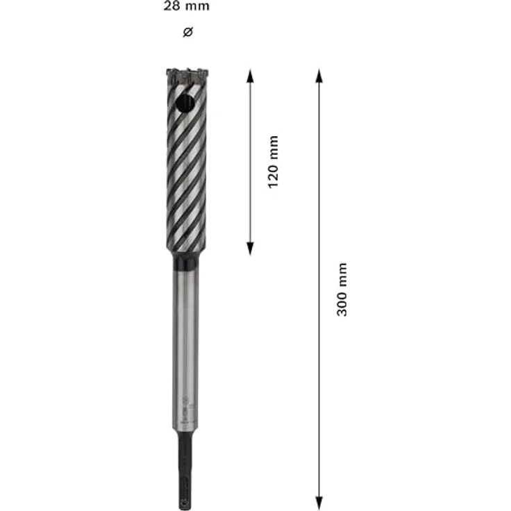 Bosch PRO SDS plus Rebar Cutter, Vierschneider Betonbohrer mit 4 Schneiden, 28 mm Durchmesser, 120 mm Arbeitslänge, langlebig und hitzebeständig – Bild 3