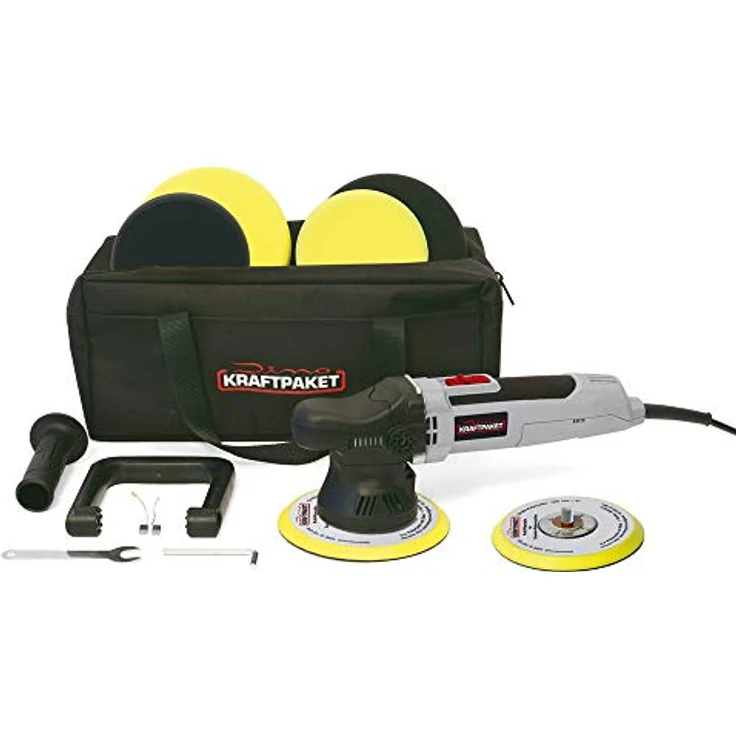 DINO KRAFTPAKET Exzenterpoliermaschine, 230V, 650W, 1600 - 6400 U-min, 125-150mm, 9mm Hub – Bild 2