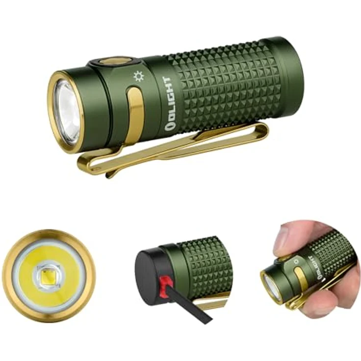 OLIGHT Baton 4 LED Taschenlampe, 1.300 lm, wiederaufladbar, 170 m Leuchtweite, robuster Metallschalter – Bild 1