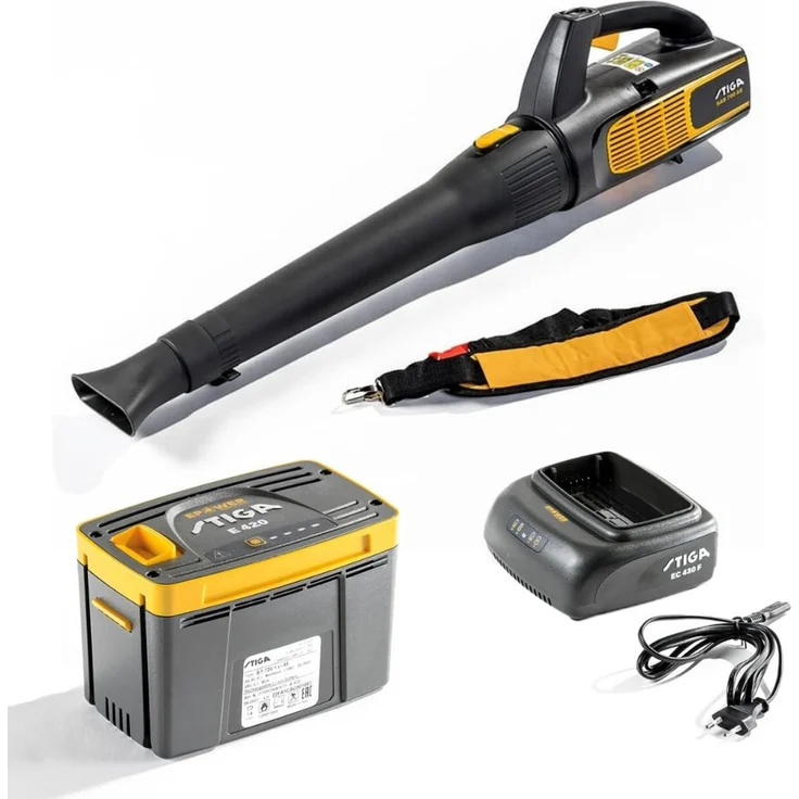 Stiga Akku-Laubbläser BL 700e, 48 V, 500 W, 3 Geschwindigkeitsstufen, inkl. Akku und Ladegerät, leichtgewichtig (2,7 kg)