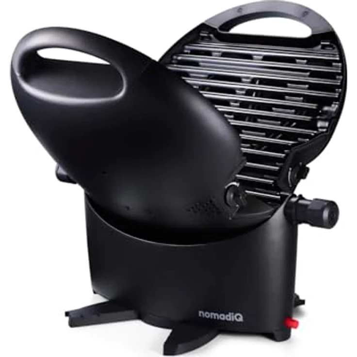 NOMADIQ Tragbarer BBQ Tischgrill, Compact mit 2 Brennern, leicht und portable Gasgrill für Camping und Balkon, 40x36x16 cm – Bild 1