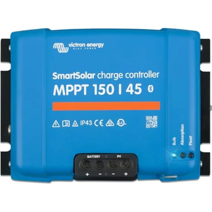 Victron MPPT 150/45 SmartSolar Laderegler, Bluetooth-fähig, 12/24/48V, 45A, mit 98% Wirkungsgrad und programmierbaren Ladealgorithmen – Bild 2