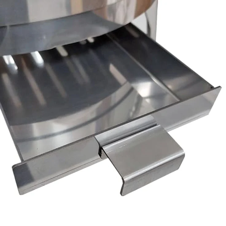 Grillpeter Utschak Edelstahl 2mm, Holzkohlegrill mit Rauchrohr Timur und Gusseisen Kazan 16L – Bild 5