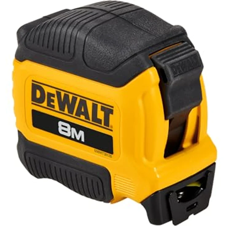 Dewalt Compact Tape 8 m DWHT38128-0, Bandmaß mit robustem Gehäuse, Tylon-Beschichtung und ergonomischem Design – Bild 2