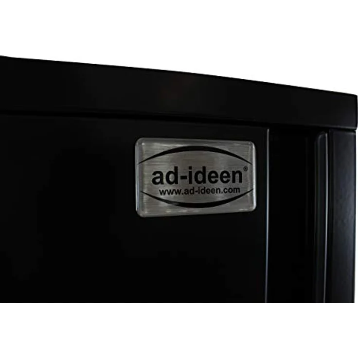 ad-ideen Mobiles Handwaschbecken mit Warmwasser, Edelstahlspüle 325 x 265 mm, Dunkel Anthrazit, Automatikwasserhahn und Papierrollenhalter – Bild 4
