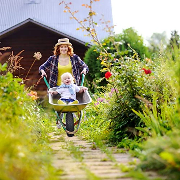 Relaxdays 2 x Schubkarrenrad 4.80 4.00-8, luftbereiftes Ersatzrad inkl. Achse, Stahlfelge, Komplettrad bis 120 kg, schwarz - Preisvergleich – Bild 3