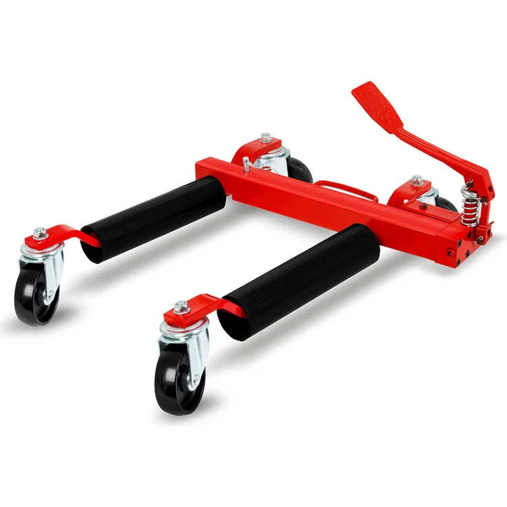 EBERTH Rangierhilfe hydraulisch, 680 kg Tragkraft, max. Reifenbreite 300 mm, Rangierwagenheber, Rot