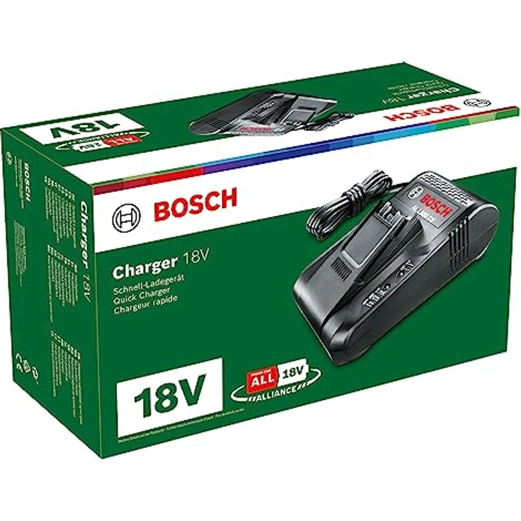 Bosch AL 1880 CV Akku-Schnellladegerät, Wechselspannung, 8 A, 14,4 - 18 V, 700 g, Schwarz, geeignet für Innenbereiche - 1600A011TZ – Bild 6