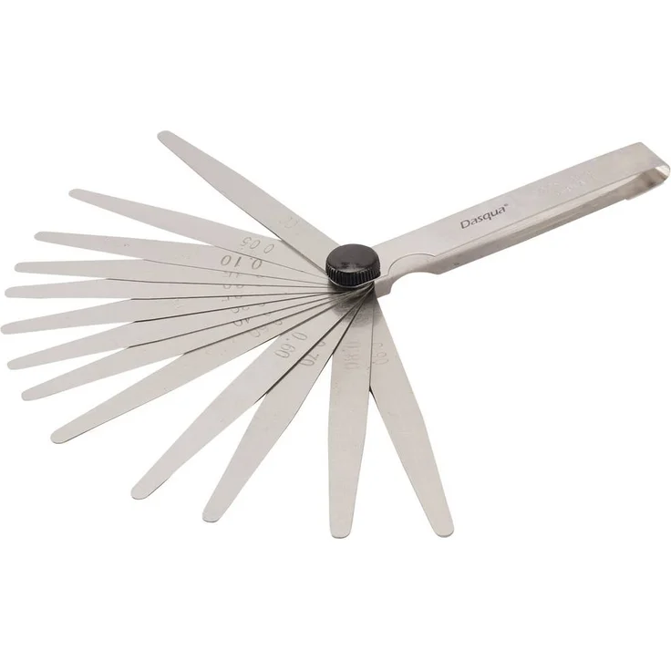 Dasqua 1813-0100 Fühlerlehre, 100 mm lang, präzise Messlehre für genaueste Anwendungen
