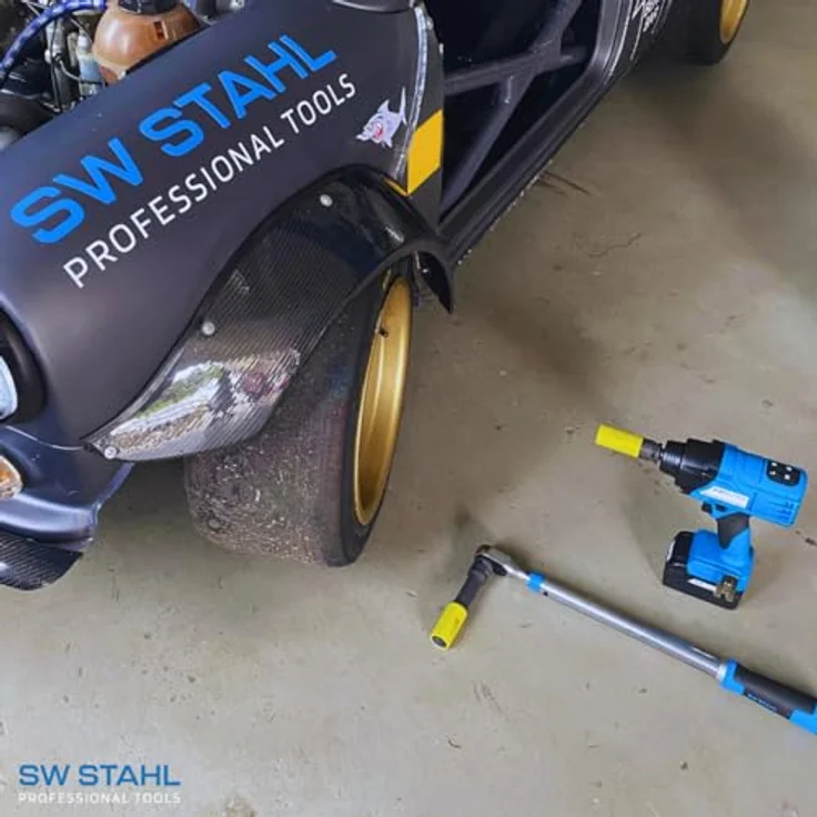 SW-Stahl 03879L Werkstatt Drehmomentschlüssel 1/2 Zoll, 40-200 Nm mit 4 Radmutterneinsätzen (17-19-21 mm), Rechts- und Linksanzug, Pilzkopf für Reifenwechsel – Bild 4