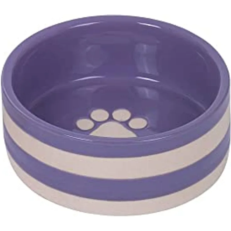 Nobby 82428 Keramik Napf Strio Flieder/Creme; Ø 12,0 x 5,5 cm, 0,35 l