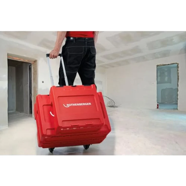 Rothenberger ROCASE 6414, Werkzeugkoffer aus robustem ABS-Kunststoff, rot, 59 cm x 39 cm x 14 cm, ohne Einlage und Betriebsanleitung-Halter – Bild 2