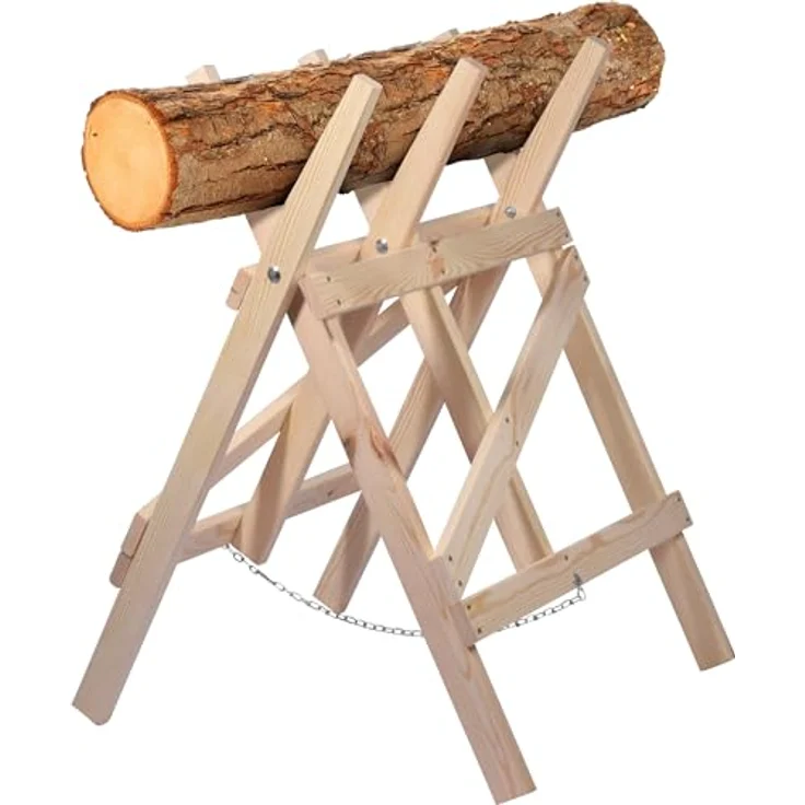 dobar Sägebock, klappbare Sägehilfe, max. Belastbarkeit 100 kg, aus Holz – Bild 2