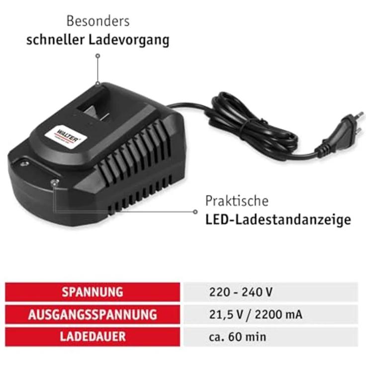 WALTER Farbsprühgerät Farbsprühsystem 20 V, 10-tlg Set mit 2 Sprühaufsätzen, 2 Behältern & Akku für DIY-Projekte – Bild 6